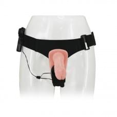 Женский страпон LyBaile Ultra Passionate Harness Doble Heads Flesh Vibrating