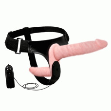 Женский страпон LyBaile Ultra Passionate Harness Doble Heads Flesh Vibrating