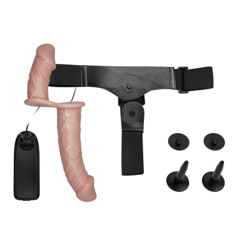 Страпон LyBaile Ultra Vibrating Dual Penis Strap On Страпон LyBaile Ultra Vibrating Dual Penis Strap On