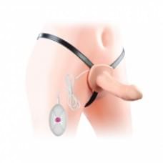 Страпон LoveToy Vibrating Unisex Hollow Strap On