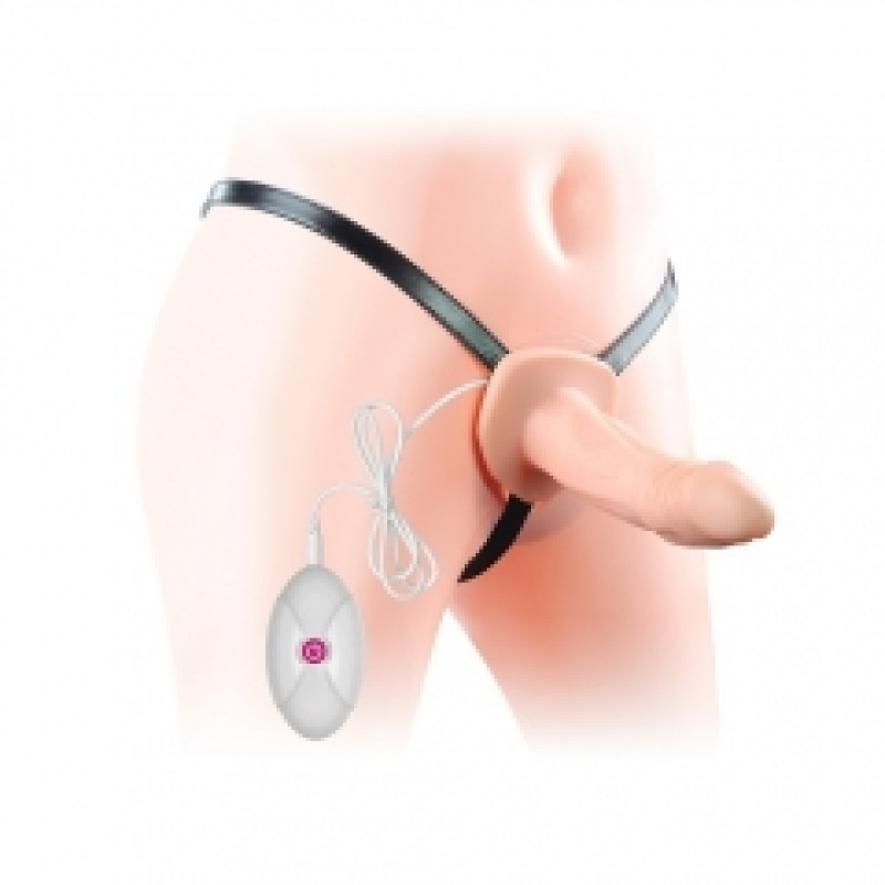 Страпон LoveToy Vibrating Unisex Hollow Strap On Страпон LoveToy Vibrating Unisex Hollow Strap On