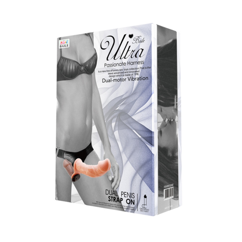 Страпон LyBaile Ultra Vibrating Dual Penis Strap On Страпон LyBaile Ultra Vibrating Dual Penis Strap On