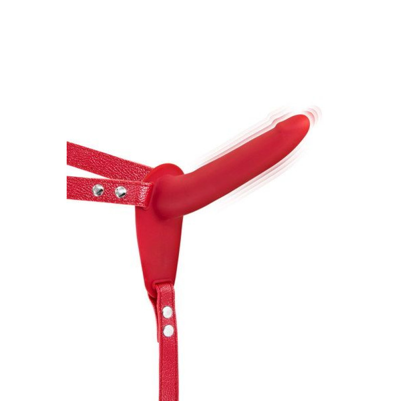 Страпон з вібрацією Fetish Tentation Vibrating Strap-On with Dildo Червоний Страпон з вібрацією Fetish Tentation Vibrating Strap-On with Dildo Червоний