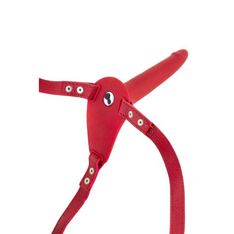Страпон з вібрацією Fetish Tentation Vibrating Strap-On with Dildo Червоний Страпон з вібрацією Fetish Tentation Vibrating Strap-On with Dildo Червоний