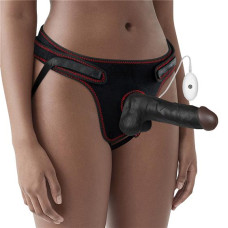 Страпон LoveToy Ingen Vibrating Easy Strap-On Set 7.5" Black