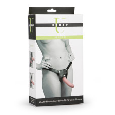 Двойной страпон реалистичный Strap U Plena 2 бежевый