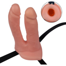 Страпон полый для двойного проникновения LoveToy Unisex Hollow Double Penetrator