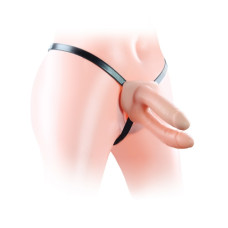Страпон полый для двойного проникновения LoveToy Unisex Hollow Double Penetrator