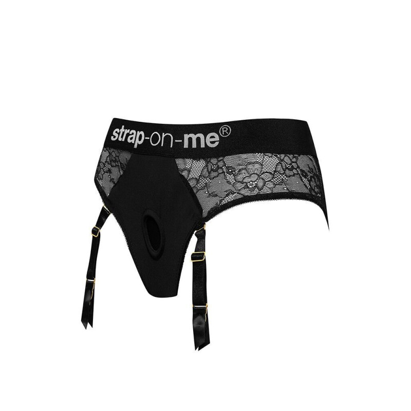 Кружевные трусы для страпона с подвязками для чулок Strap-On-Me DIVA HARNESS S Кружевные трусы для страпона с подвязками для чулок Strap-On-Me DIVA HARNESS S
