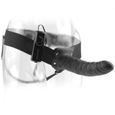 Фаллопротез з вібратором Fetish Fantasy Hollow 15Х4,5 см Чорний