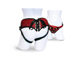 Трусы для страпона Sportsheets Lace Corsette Strap-on Красные