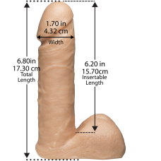 Фаллоимитатор Doc Johnson Vac-U-Lock 6 Inch Ultraskyn Cock Белый