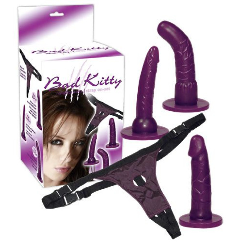 Страпон Bad Kitty Фиолетовый Страпон Bad Kitty Фиолетовый