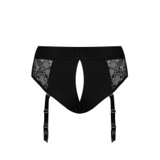 Кружевные трусы для страпона с подвязками для чулок Strap-On-Me DIVA HARNESS XL