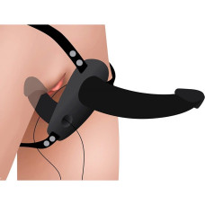 Двойной страпон с вибро Strap U Power Pegger черный