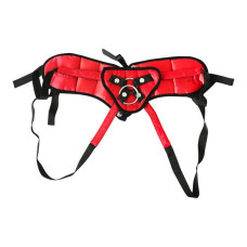 Трусы для страпона Sportsheets Plus Red Lace w/Satin Corsette Strap On