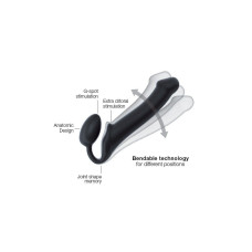 Безремневой страпон Strap-On-Me Черный XL