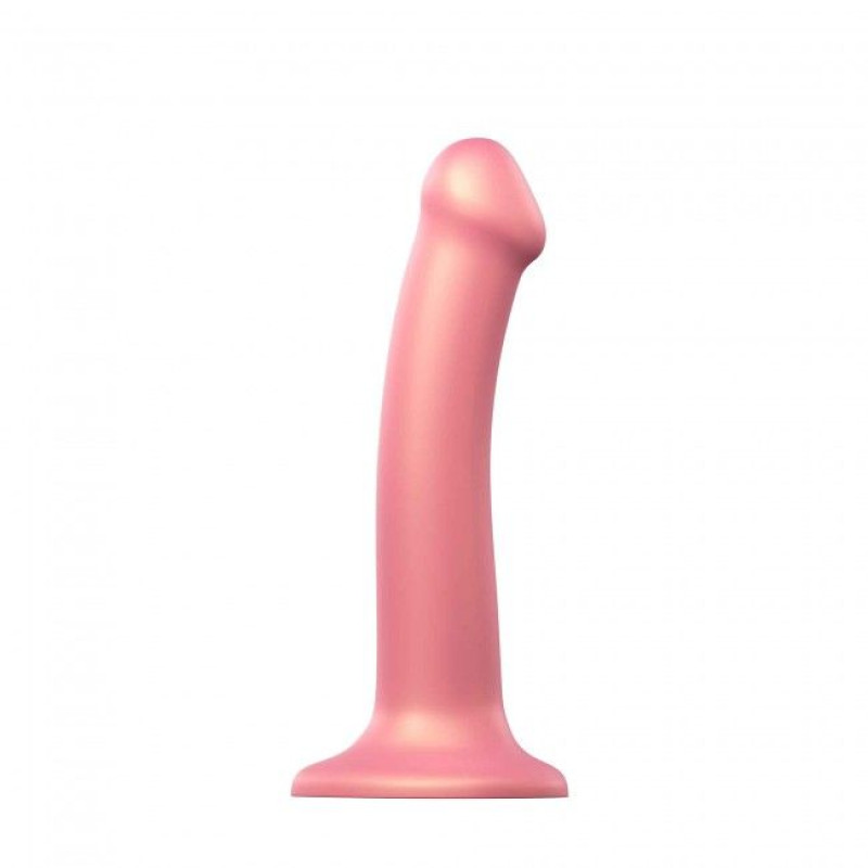 Насадка для страпона Strap-On-Me Mono Density Dildo Розовая M Насадка для страпона Strap-On-Me Mono Density Dildo Розовая M