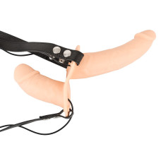 Женский страпон You2Toys Vibration Strap-On Duo Телесный