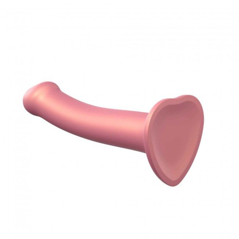 Насадка для страпона Strap-On-Me Mono Density Dildo Розовая M Насадка для страпона Strap-On-Me Mono Density Dildo Розовая M