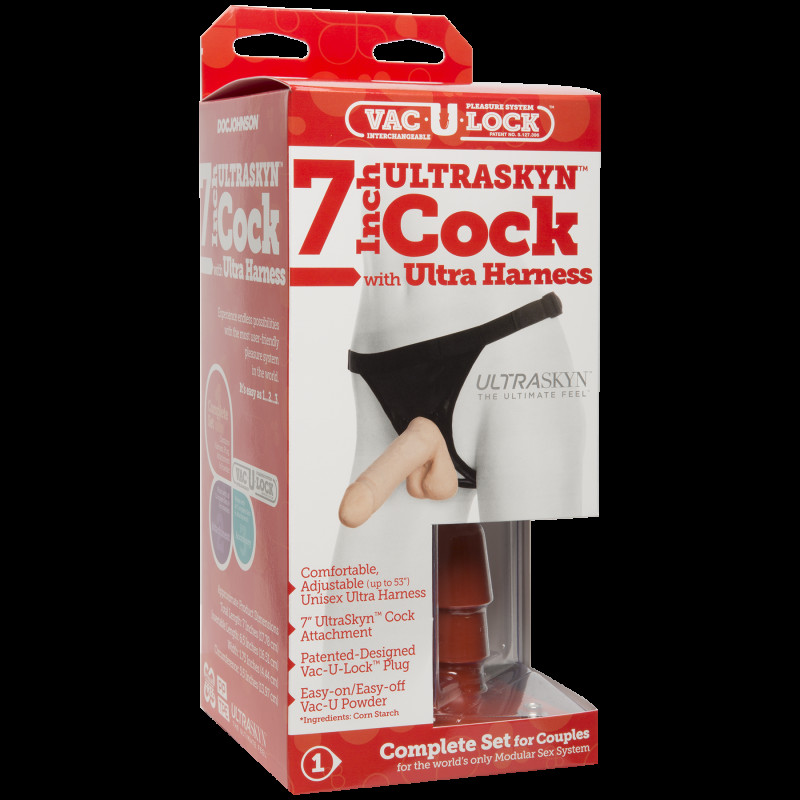Страпон Doc Johnson Vac-U-Lock 7 Inch ULTRASKYN Ultra Harness Страпон Doc Johnson Vac-U-Lock 7 Inch ULTRASKYN Ultra Harness