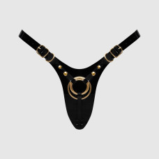 Трусики для страпона Strap-On-Me Leatherette Harness Fabulous - One Size - Black Glossy