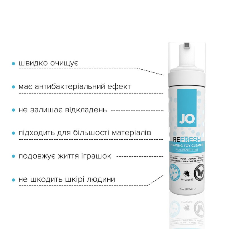 Мягкая пенка для очистки игрушек System JO REFRESH 207 мл Мягкая пенка для очистки игрушек System JO REFRESH 207 мл