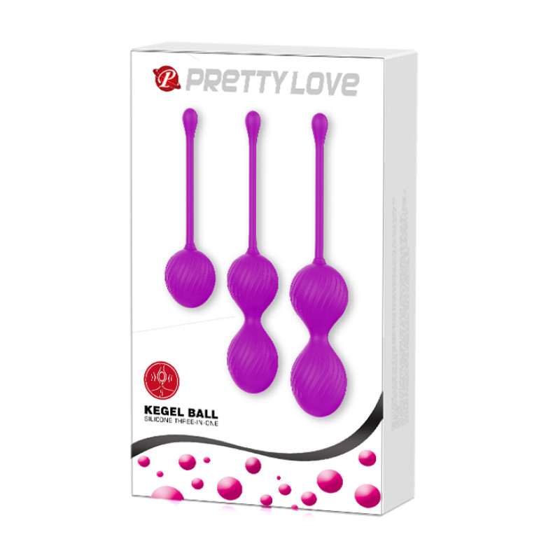 Вагинальные шарики Pretty Love Kegel Balls Set Pink, 3 шт.