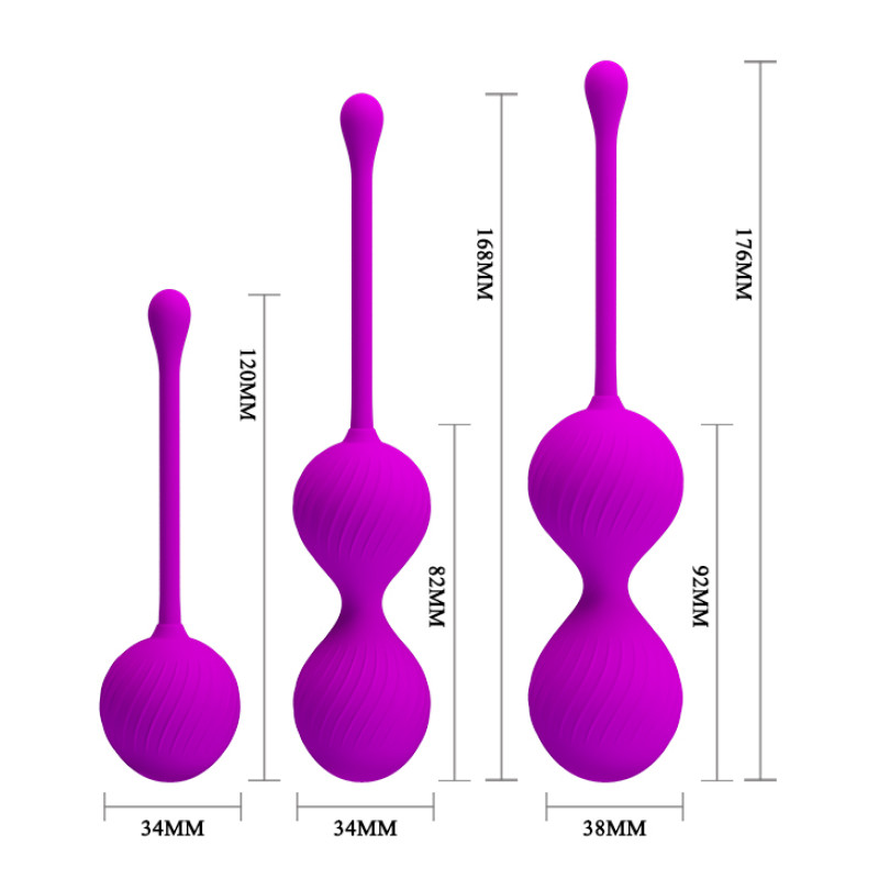 Вагинальные шарики Pretty Love Kegel Balls Set Pink, 3 шт.