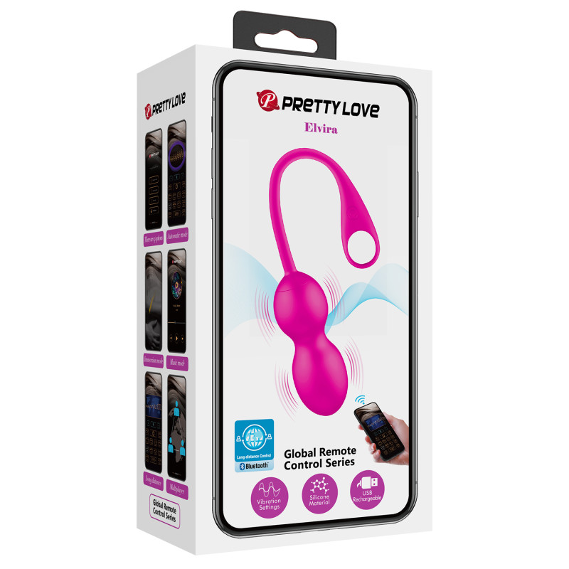 Виброшарики Pretty Love Elvira Vibrating Egg Pink (App)