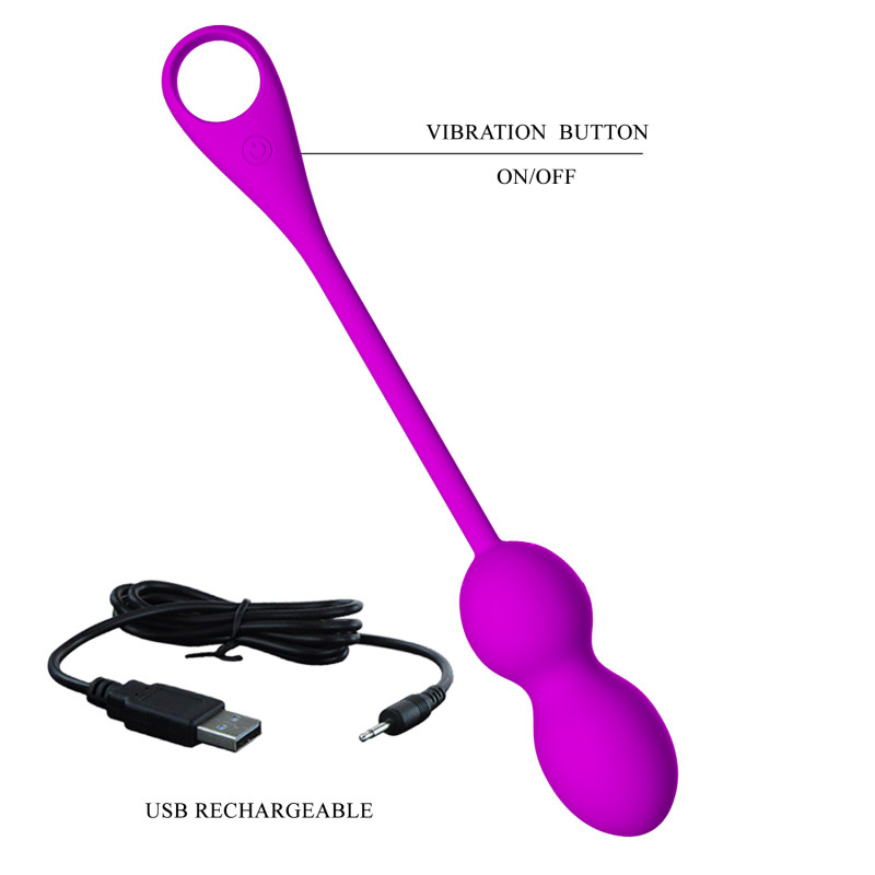 Виброшарики Pretty Love Elvira Vibrating Egg Purple (App)
