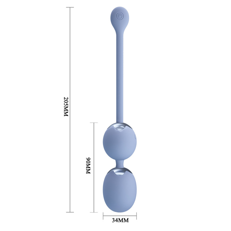 Вагинальные виброшарики Pretty Love Willie Vibrating Kegel Balls Light Blue