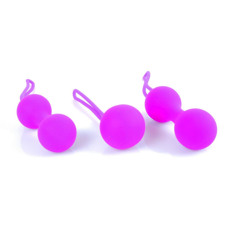 Набор вагинальных шариков B - Series HeavyFun Silicone Kegal Balls Set Purple