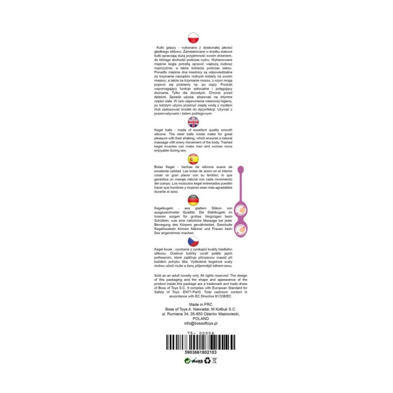 Вагинальные шарики B - Series Femme Kegel Balls 36 мм, 90 гр Pink