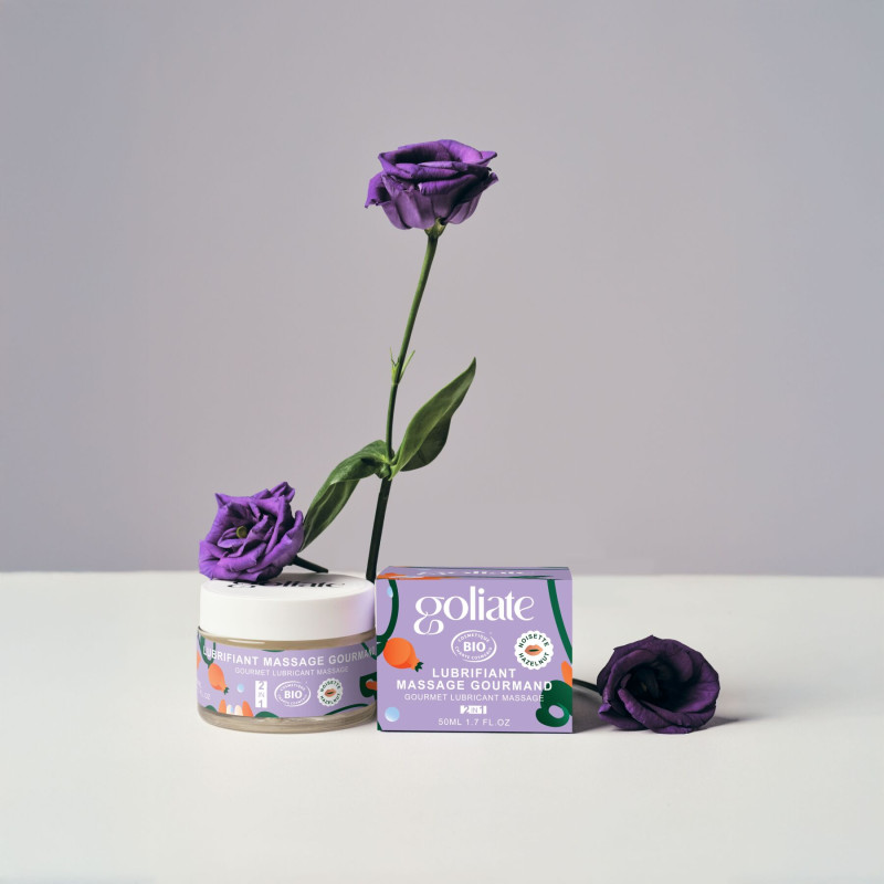 Массажное масло-лубрикант с ароматом и вкусом фундука Goliate Couple Gourmand Noisette 50 мл