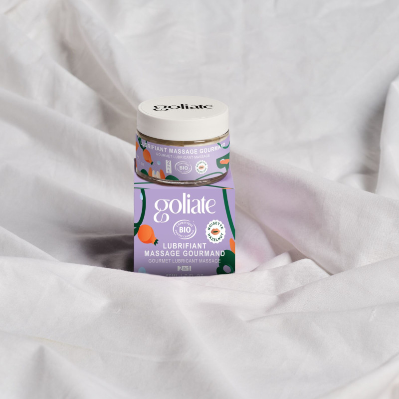 Массажное масло-лубрикант с ароматом и вкусом фундука Goliate Couple Gourmand Noisette 50 мл