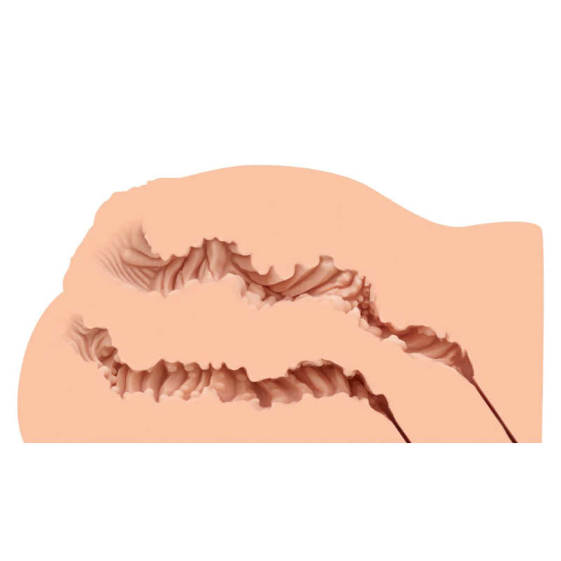 Мастурбатор-півторс Naked Factory LAURA, вагіна + анус, дуже реалістичний, наскрізний