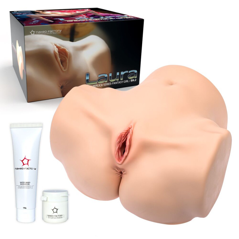Мастурбатор-півторс Naked Factory LAURA, вагіна + анус, дуже реалістичний, наскрізний