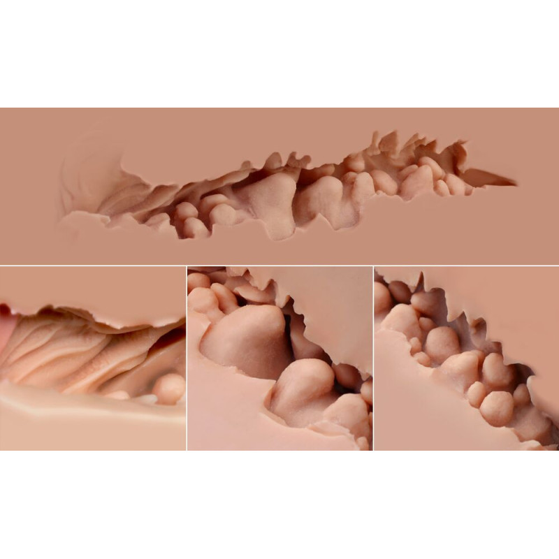 Мастурбатор-півторс Naked Factory SCARLET, вагіна + анус, вузький вхід, дуже реалістичний, наскрізний