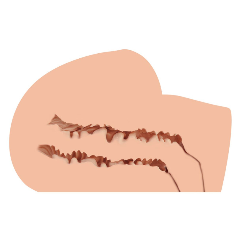 Мастурбатор-півторс Naked Factory SCARLET, вагіна + анус, вузький вхід, дуже реалістичний, наскрізний