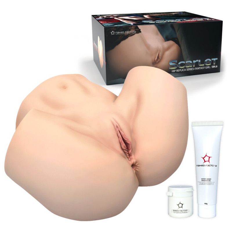 Мастурбатор-півторс Naked Factory SCARLET, вагіна + анус, вузький вхід, дуже реалістичний, наскрізний