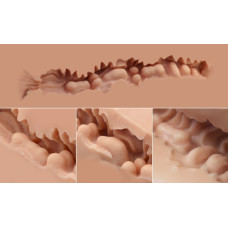 Мастурбатор-півторс Naked Factory SCARLET, вагіна + анус, вузький вхід, дуже реалістичний, наскрізний