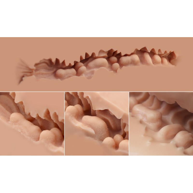 Мастурбатор-півторс Naked Factory SCARLET, вагіна + анус, вузький вхід, дуже реалістичний, наскрізний