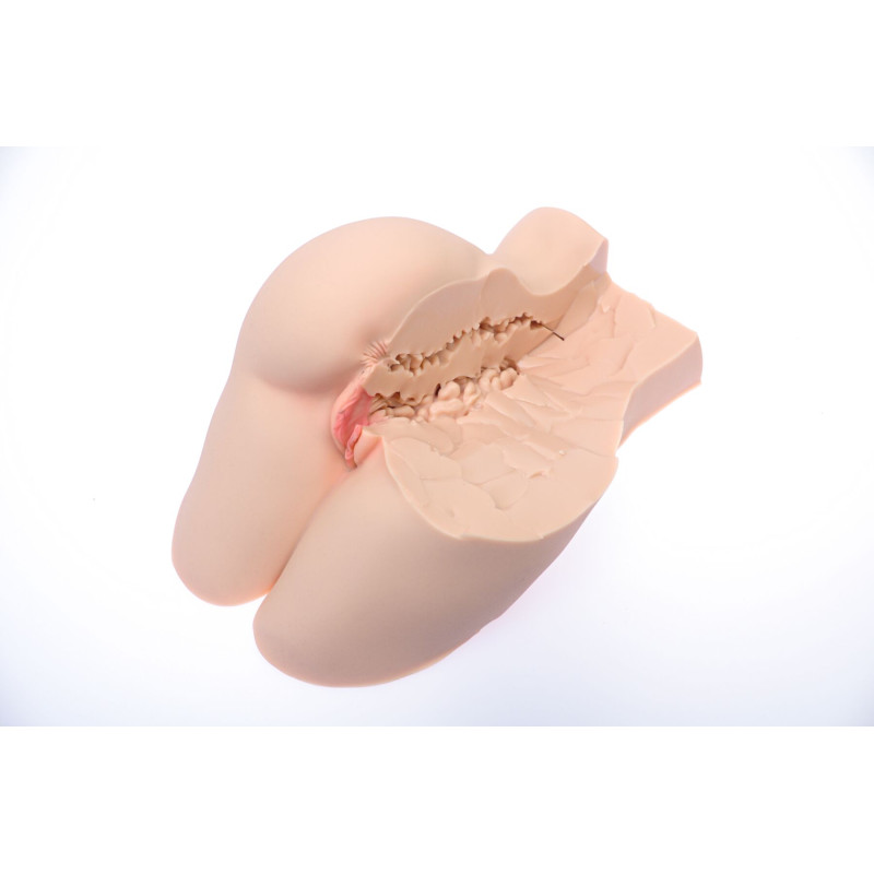 Мастурбатор-попа Naked Factory HANNAH, вагіна + анус, дуже реалістичний, наскрізний