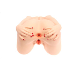 Мастурбатор-попа Naked Factory MONICA, вагіна + анус, 2 канали, дуже реалістичний, наскрізний