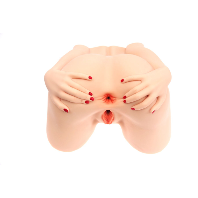 Мастурбатор-попа Naked Factory MONICA, вагіна + анус, 2 канали, дуже реалістичний, наскрізний