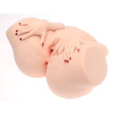 Мастурбатор-півторс Naked Factory BARBIE, вагіна + анус, 2 канали, дуже реалістичний, наскрізний