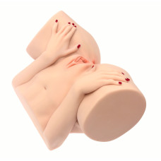 Мастурбатор-півторс Naked Factory BARBIE, вагіна + анус, 2 канали, дуже реалістичний, наскрізний