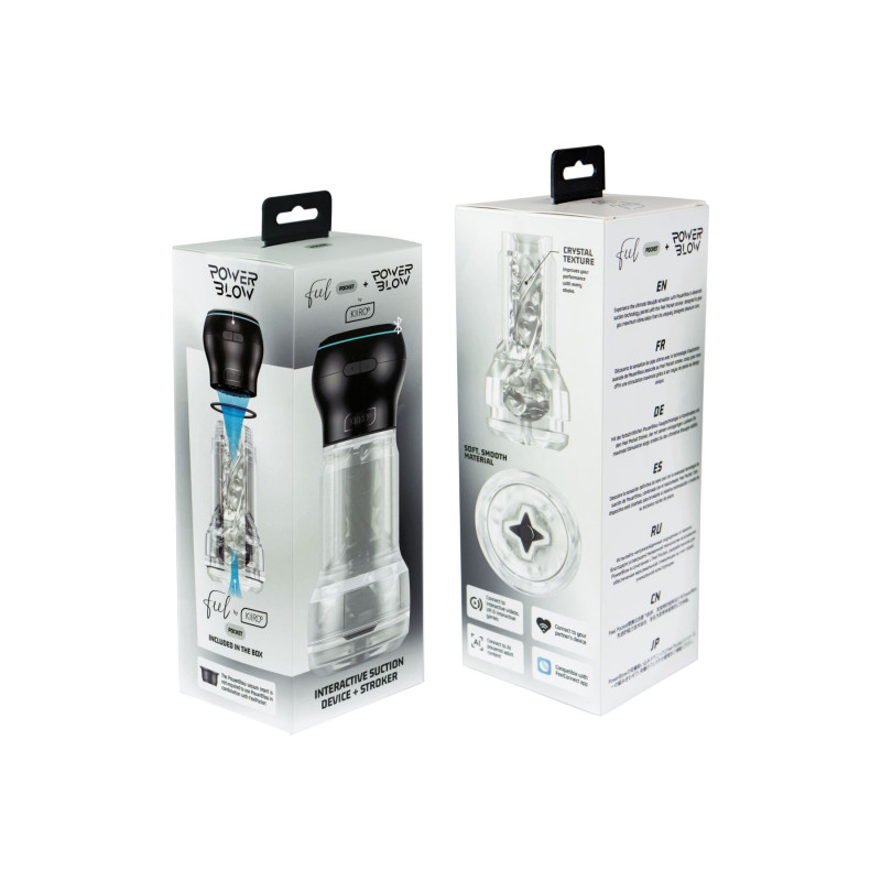 Мастурбатор Kiiroo Feel Pocket Crystal с всасывающей интерактивной насадкой PowerBlow Combo Set Мастурбатор Kiiroo Feel Pocket Crystal с всасывающей интерактивной насадкой PowerBlow Combo Set