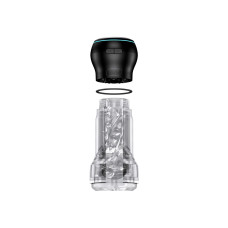 Мастурбатор Kiiroo Feel Pocket Crystal с всасывающей интерактивной насадкой PowerBlow Combo Set